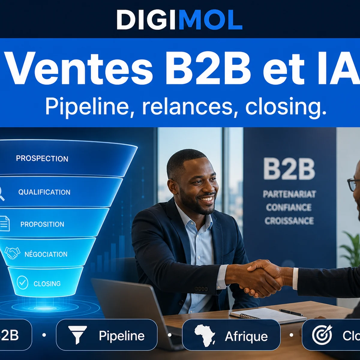 Ventes B2B et IA : remplir le pipeline, accélérer les relances et sécuriser le closing