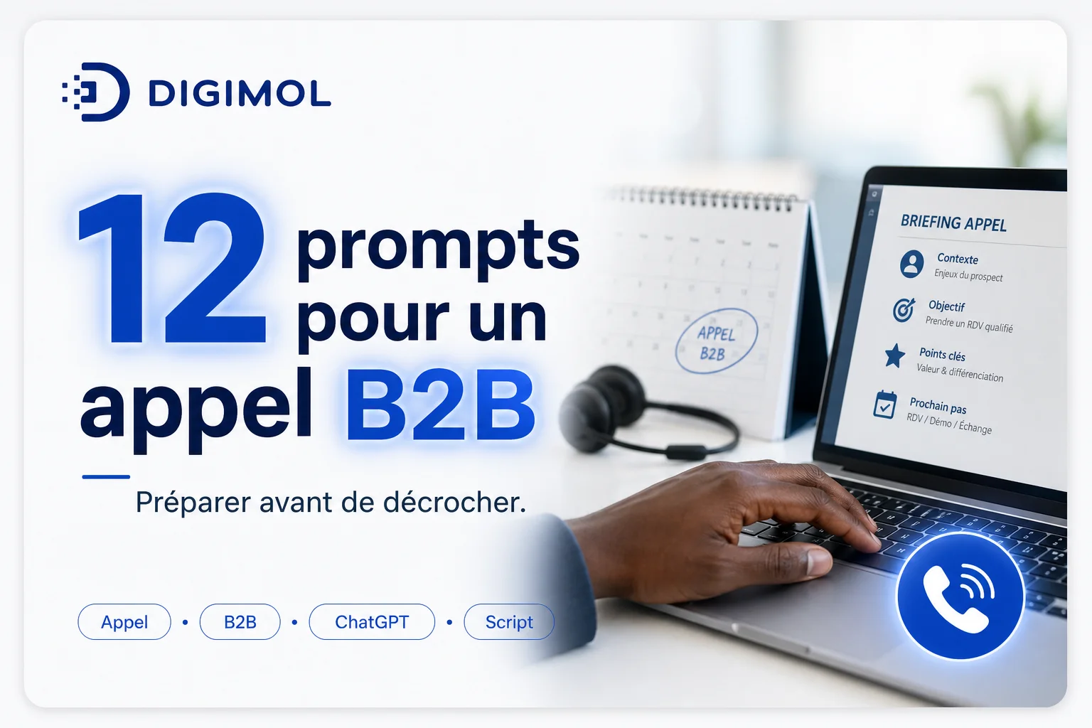 12 prompts ChatGPT pour préparer un appel commercial B2B