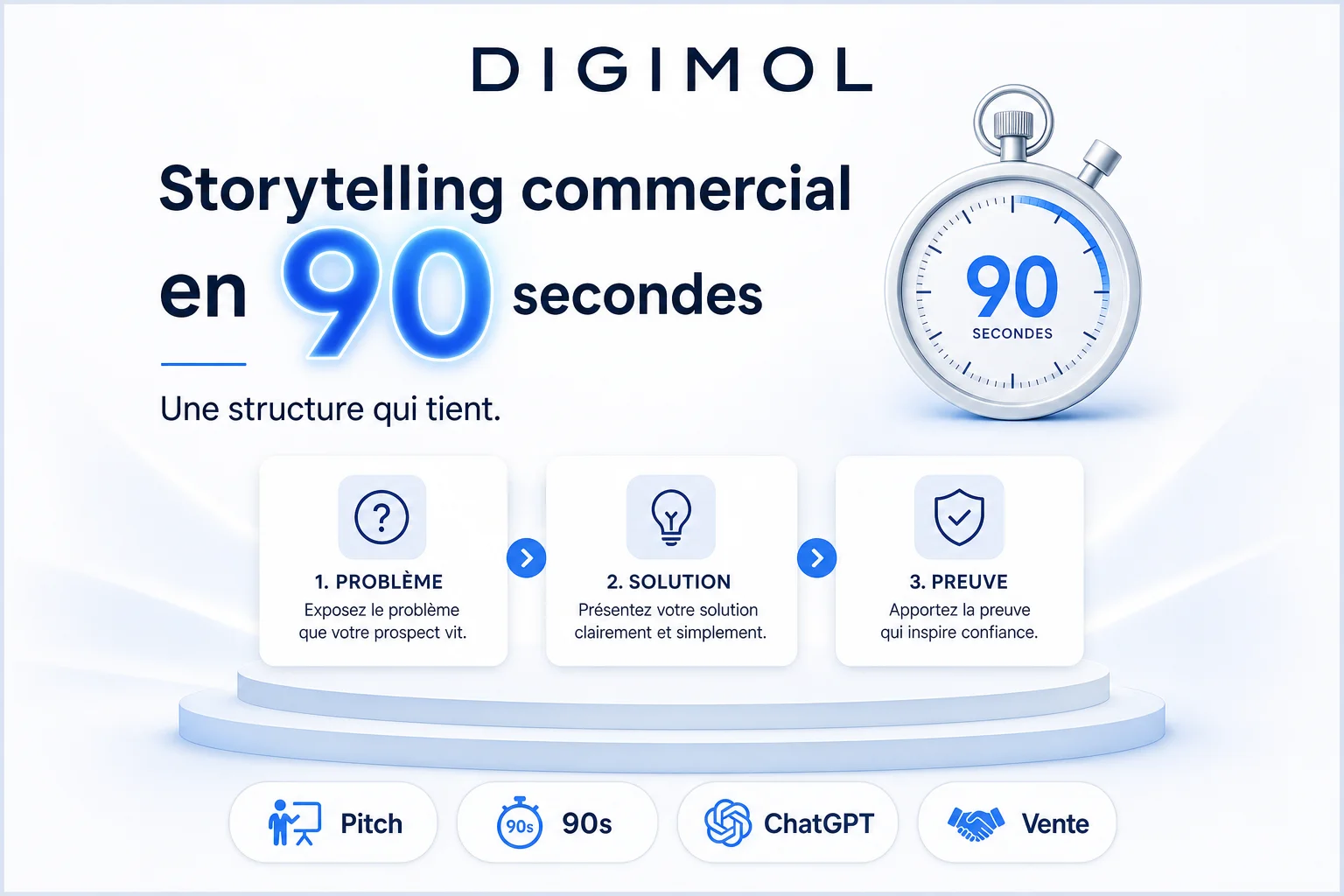 Storytelling commercial en 90 secondes : structure qui tient