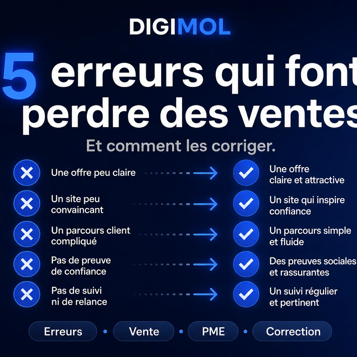 5 erreurs qui font perdre des ventes aux entrepreneurs (et comment les corriger)